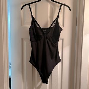 Wild one black lace bodysuit